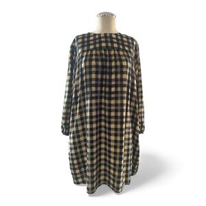 MOTEL Plaid Long Sleeve Dress